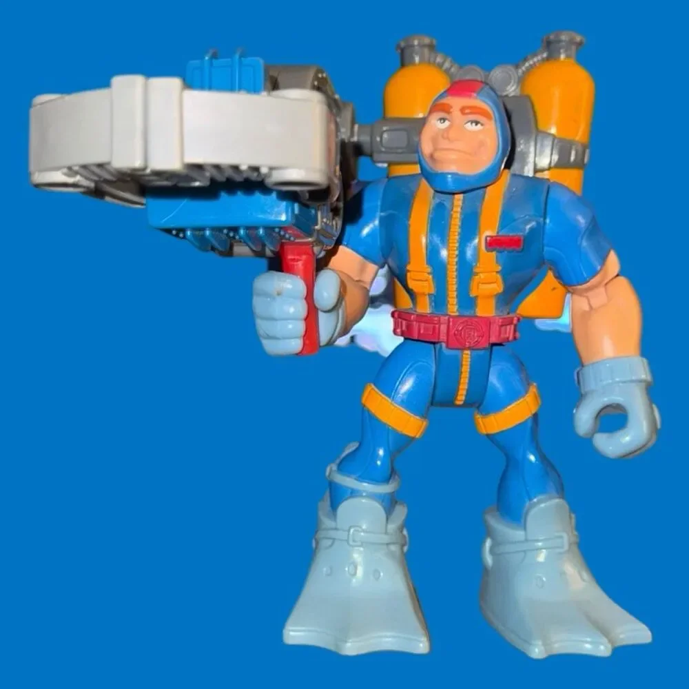 1999 Vintage Fisher Price Rescue Hero’s Scuba Diver Gil Gripper & Nemo Dolphin